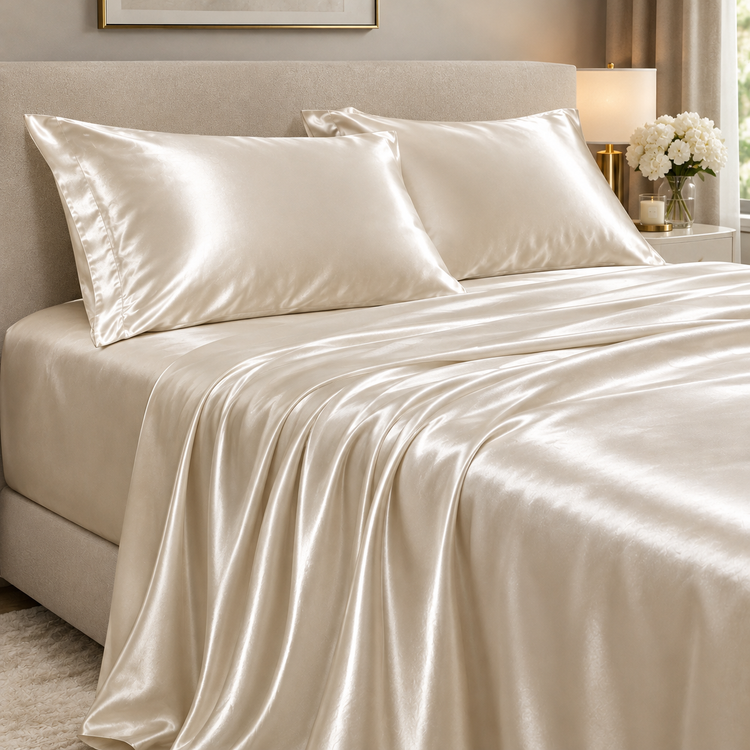 Ivory Silk Sheets